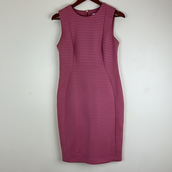 Calvin Klein Dresses & Skirts - Calvin Klein Woman’s Size 6 Dress Fitted Tank Zipper Back Office Barbie